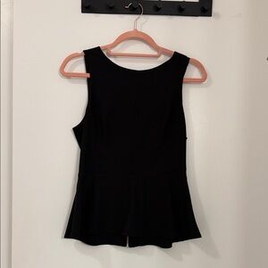 Dynamite Black Sleeveless Peplum Blouse